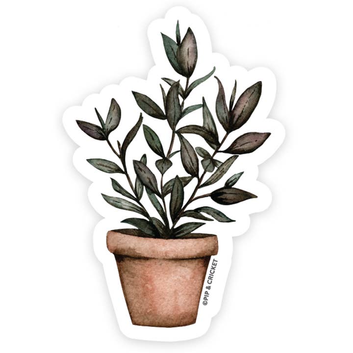 Rubber Fig Houseplant Sticker for wholesale by Pip & Cricket