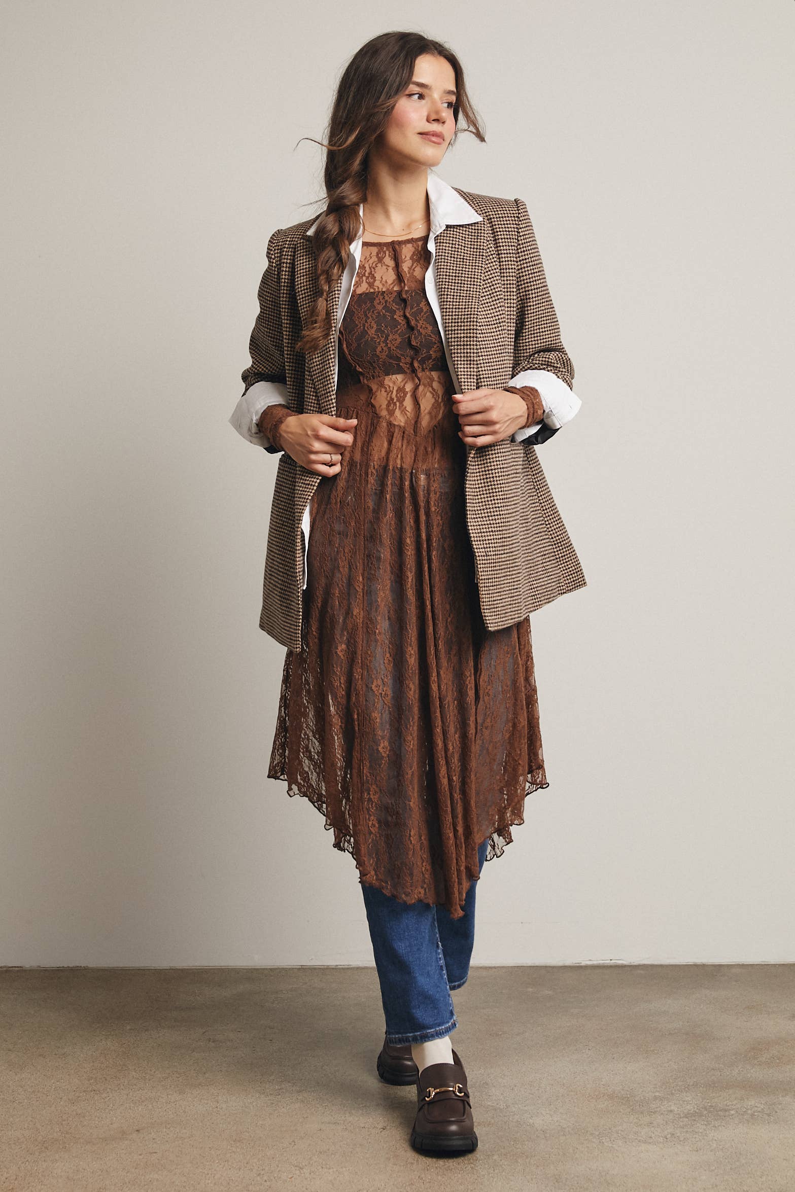 Forte – wholesale Klänning - Dam – Skir Spetslagerklänning FD000428