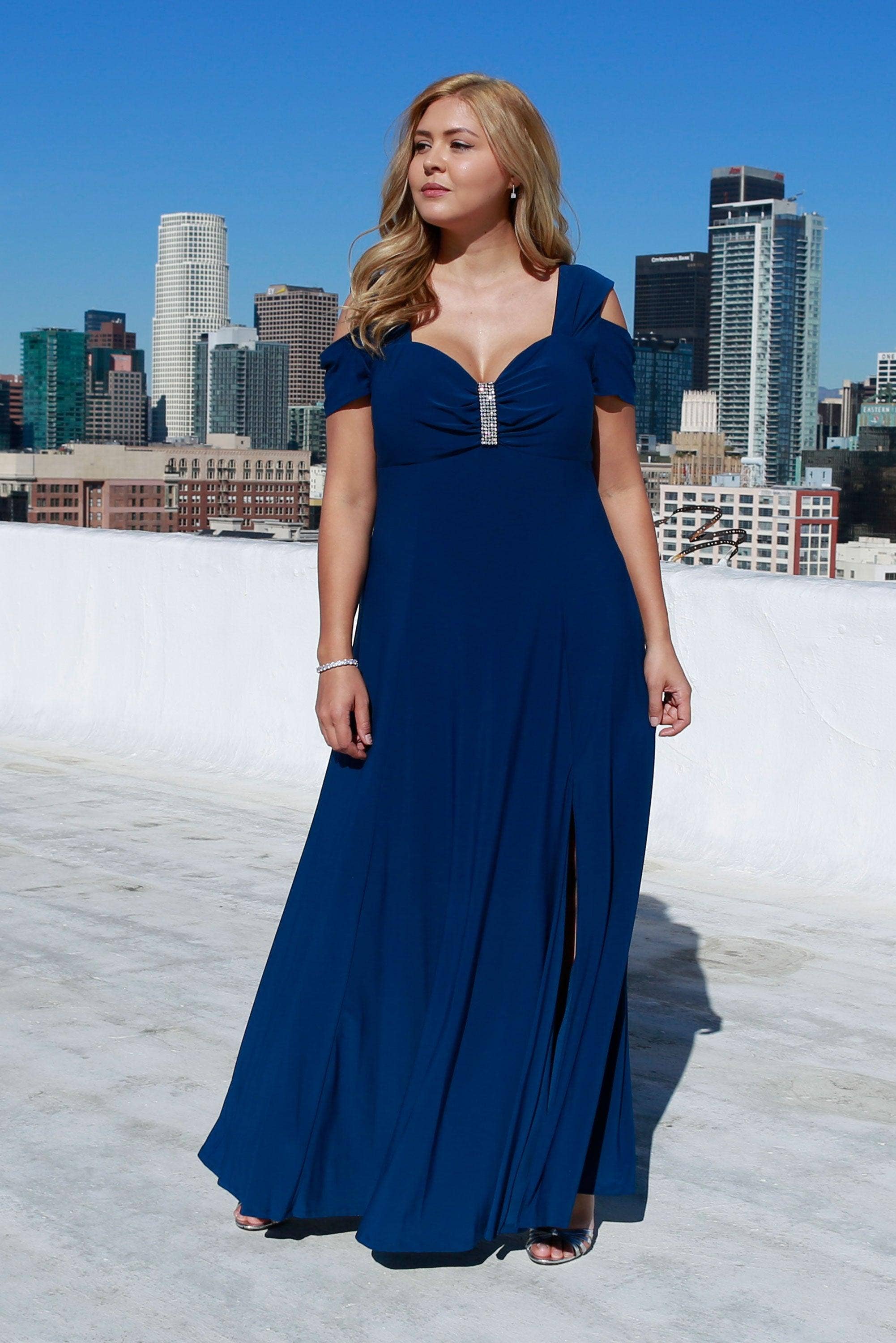 Kos Couture - Wholesale Gown - Women's - R&M Richards 1367W Long Plus Size Formal Evening Dress3