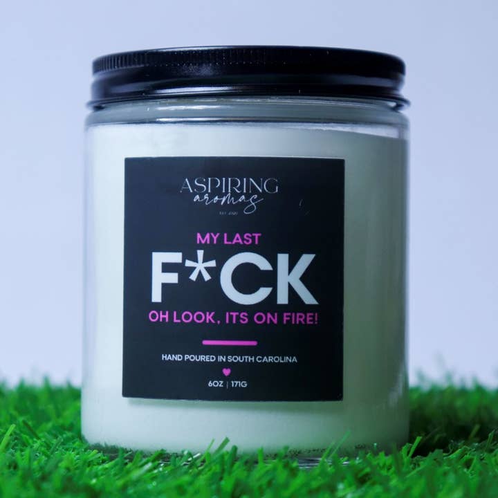 Aspiring Aromas – wholesale Jar/filled candle – My Last F*ck0