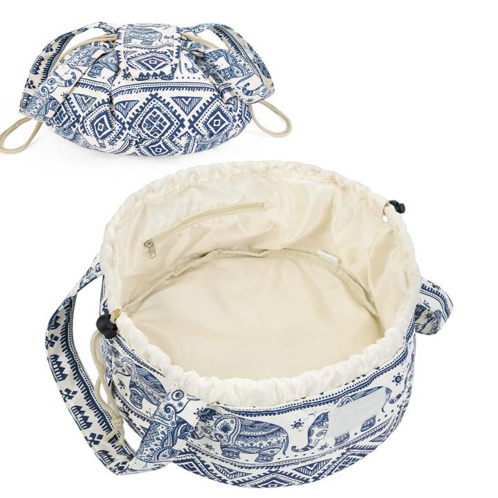 wandf - Wholesale Makeup/Cosmetic Bag - Barrel Drawstring Makeup Bag Large Cosmetic Toiletry Bags13