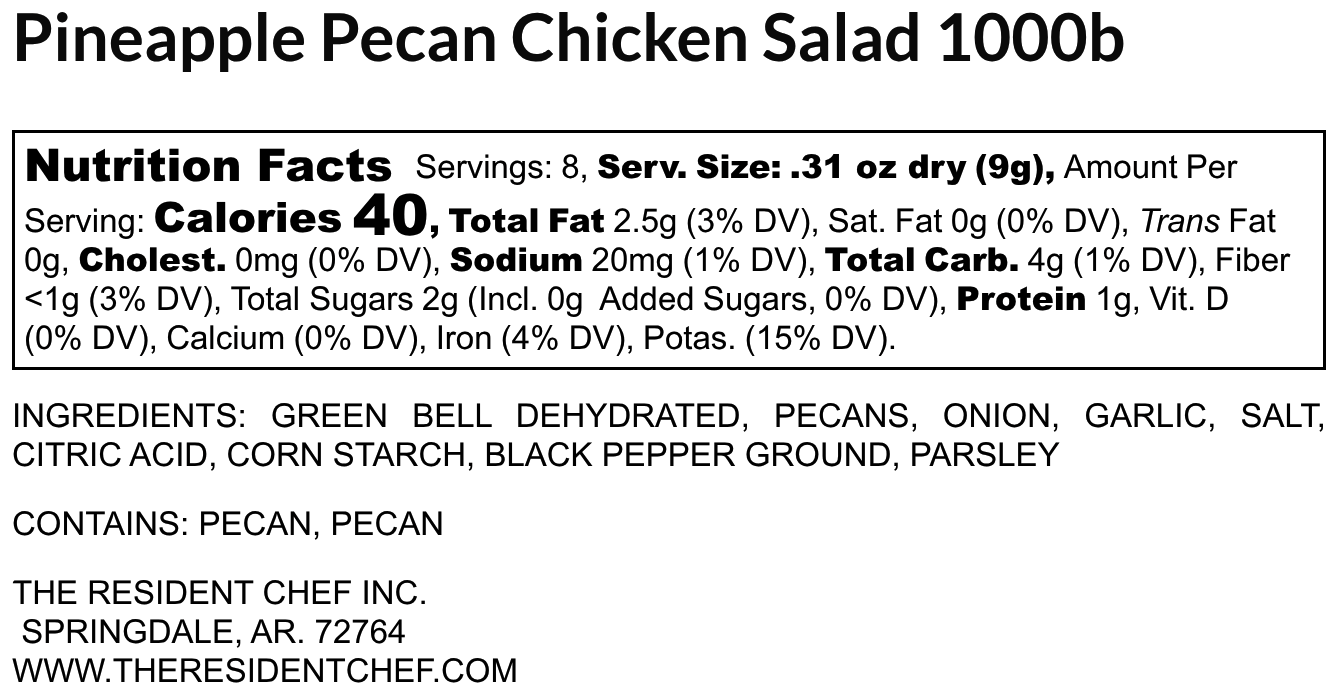 The Resident Chef - Wholesale Dip - Pineapple Pecan Chicken Salad2