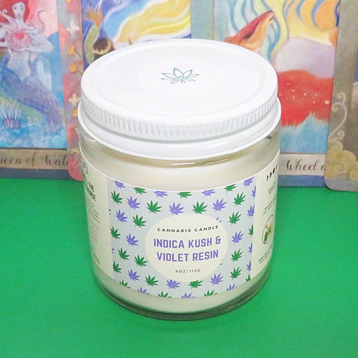 Daralyn's Designs - Wholesale Jar/Filled Candle - Cannabis Candle | 4oz | Hemp Wax3