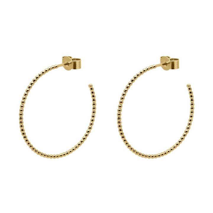 Orecchini a cerchio con sfera grande - Oro per la vendita all'ingrosso da parte di Myia Bonner