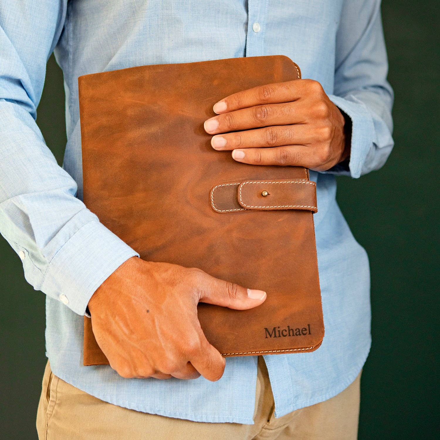 Londo – Engroshandel Taske til bærbar computer/tablet - Unisex – Londo Ægte Læder Tablet Cover med To Kortlommer & Læder Pen / Blyantholdere3