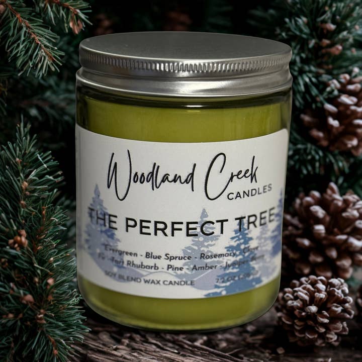 Bougie en cire de soja mélange Parfait Arbre pour la vente par Woodland Creek Candles