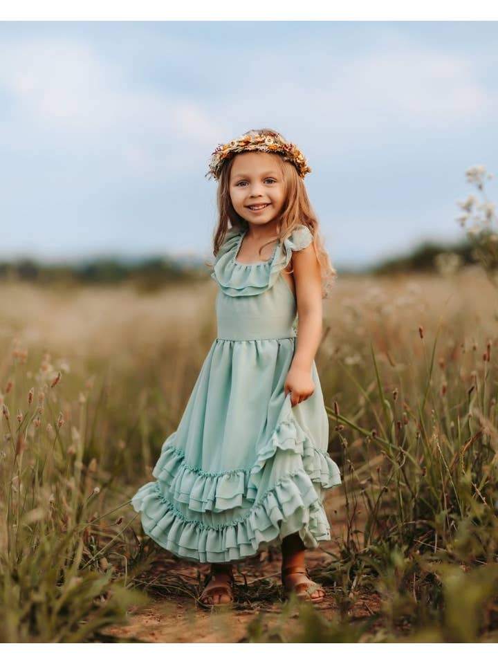 Bailey's Blossoms - Wholesale Dress - Women's - Mommy and Me Nellie Ruffle Maxi Dress - Sage7