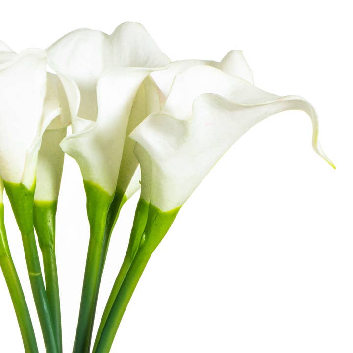 Vickerman 14'' Artificial White Calla Lily Bundle. for wholesale on Faire2