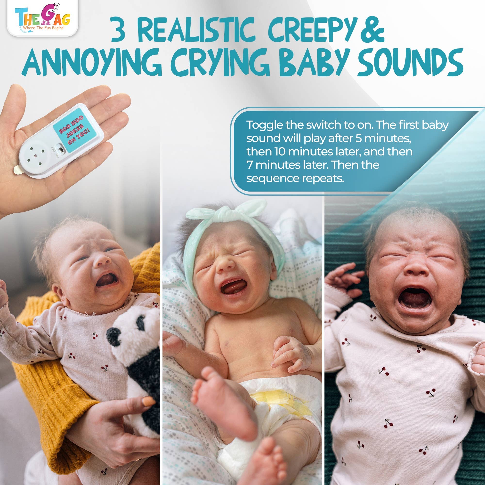 NOVELTIES WHOLESALE INC – Großhandel Scherzartikel/Spaßgeschenk – Cry Baby-Hidden Noise Maker Streich für Erwachsene2