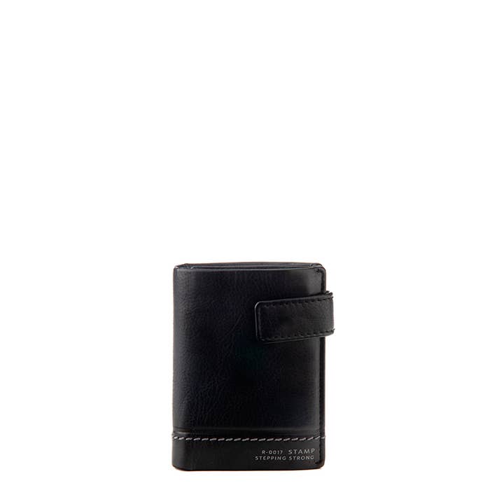 Stamp - Wholesale Wallet - Men's - Stamp black washed leather wallet