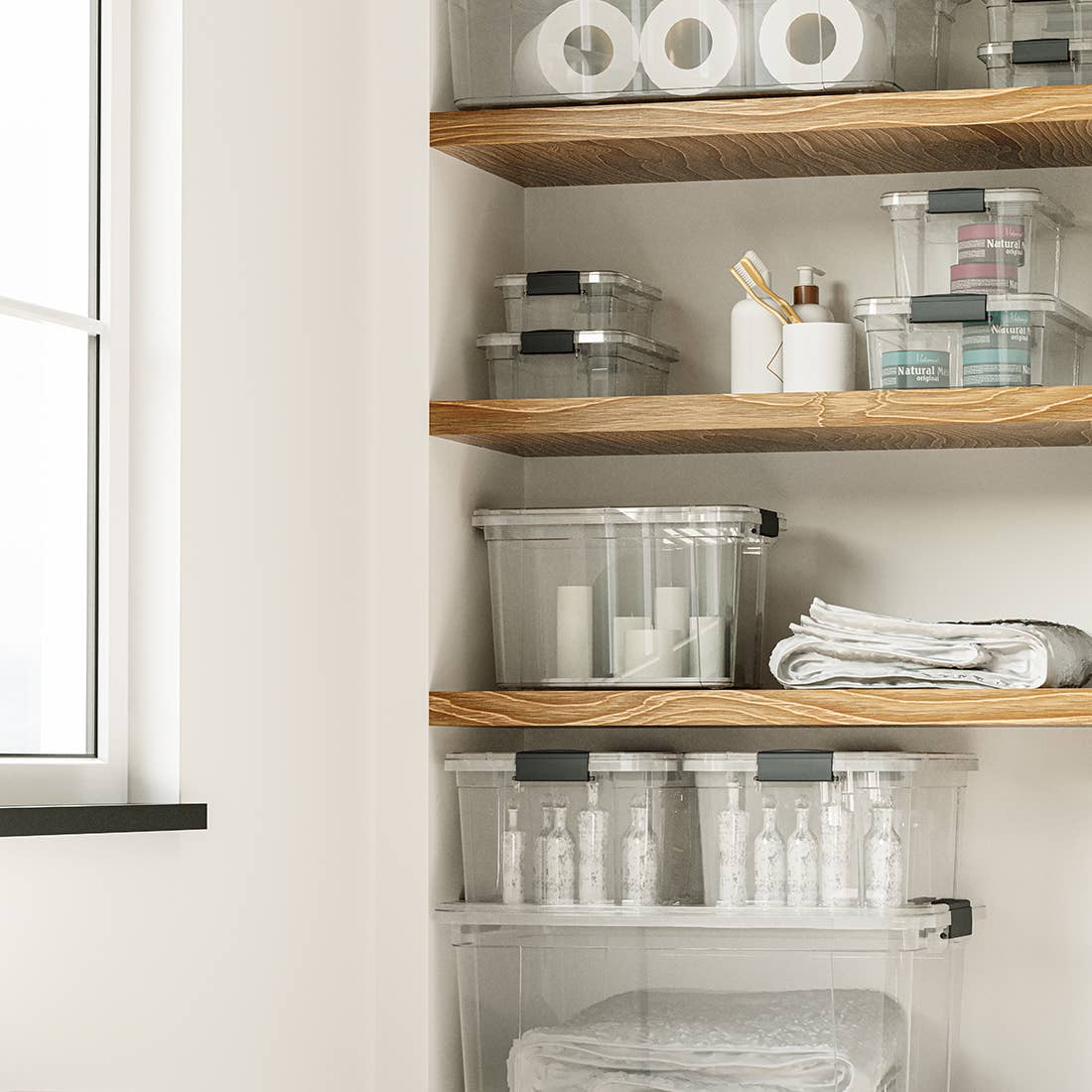 Superio Brand - Wholesale Storage Bin - Superio Clear Closet Storage Organizing Container, 46 Liter5