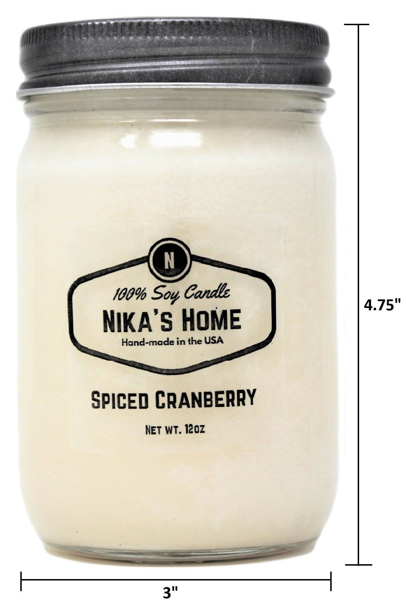 Nika's Home - Wholesale Jar/Filled Candle - Spiced Cranberry1