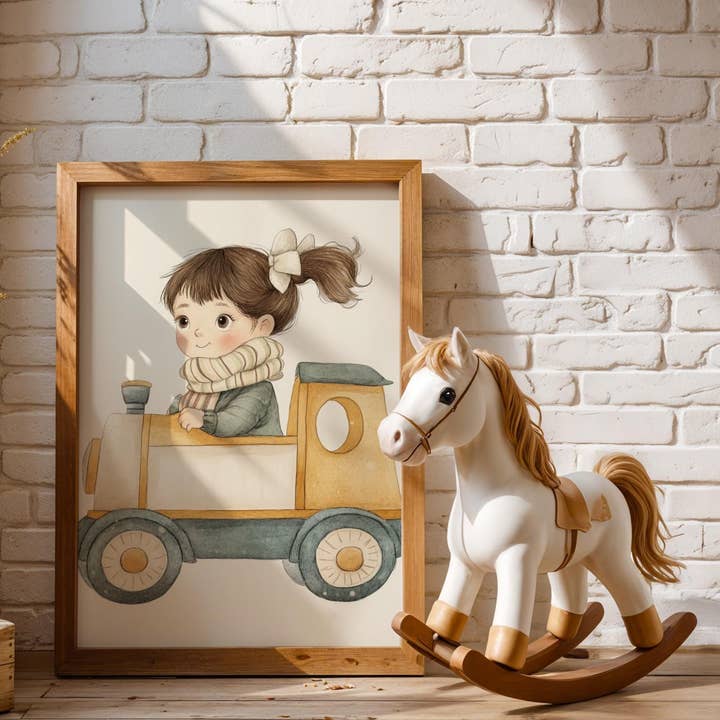 Stampa d'Arte per Bambini - Dettaglio Fiocco e Sciarpa - Tonalità Neutra per la vendita all'ingrosso da parte di Artsriver