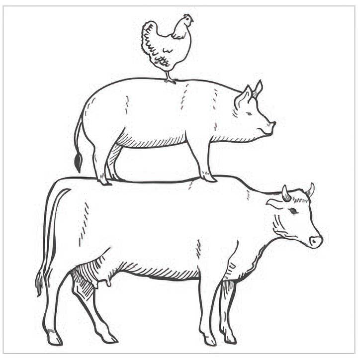 Farm Animals - Euroscrubby Dishcloth for wholesale by Euroscrubby
