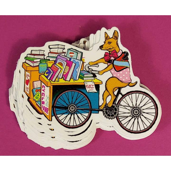 Microcosm Publishing & Distribution - Wholesale Sticker - Service Dog Book Bike Sticker