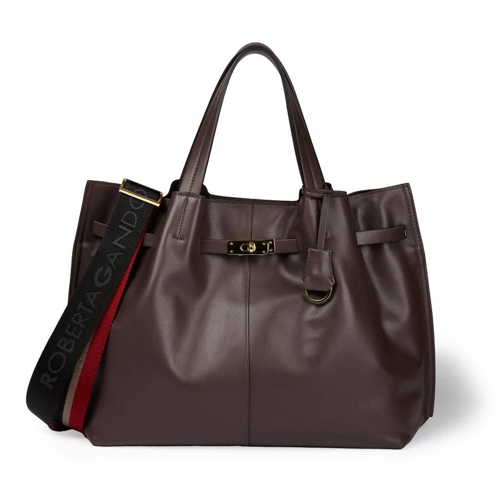 Moor Sveva Maxi leather handbag with organized interior and twist lock closure for wholesale on Faire0