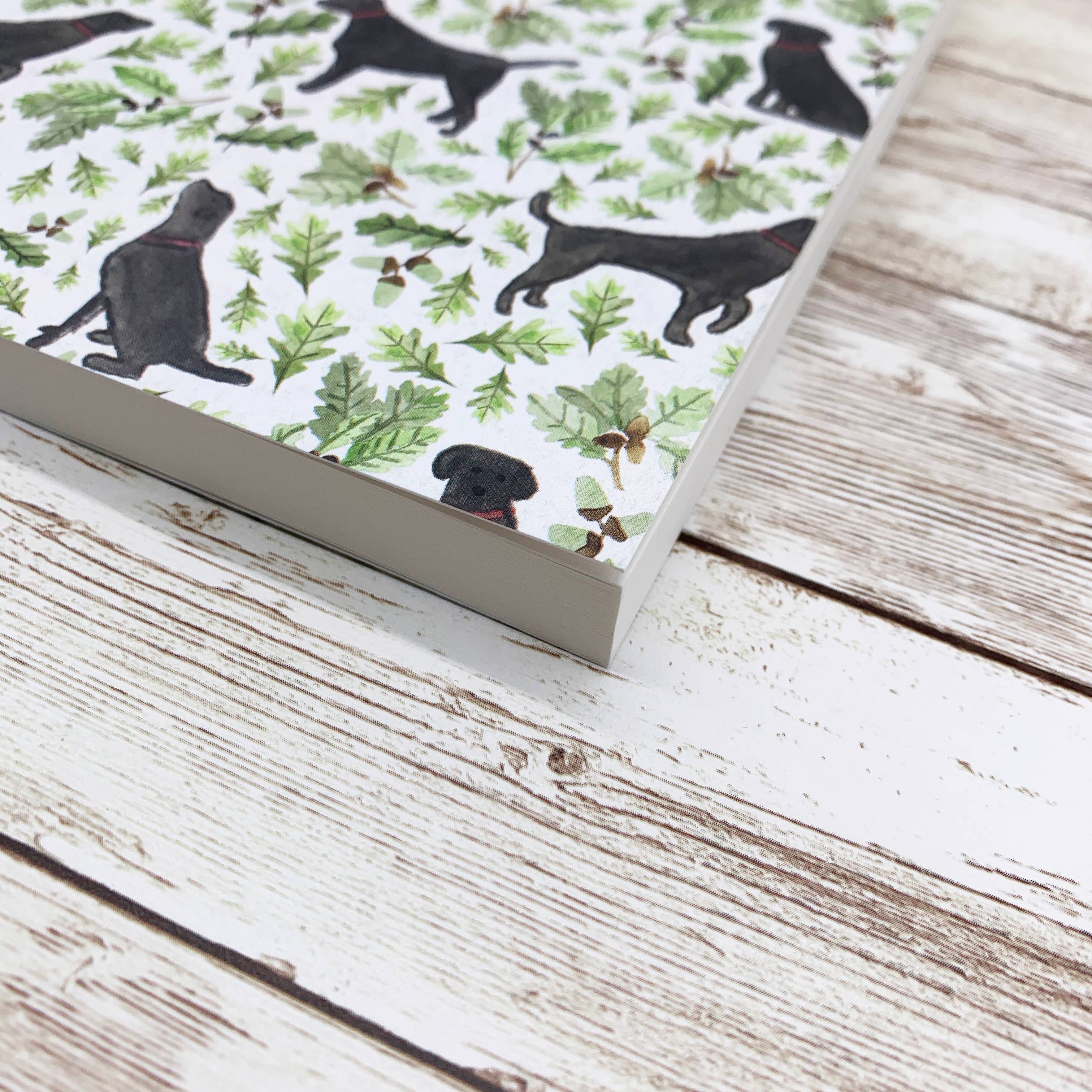 Samantha Hall Designs – Großhandel Notizbücher – Schwarzes Labrador A5 liniertes Notizbuch2