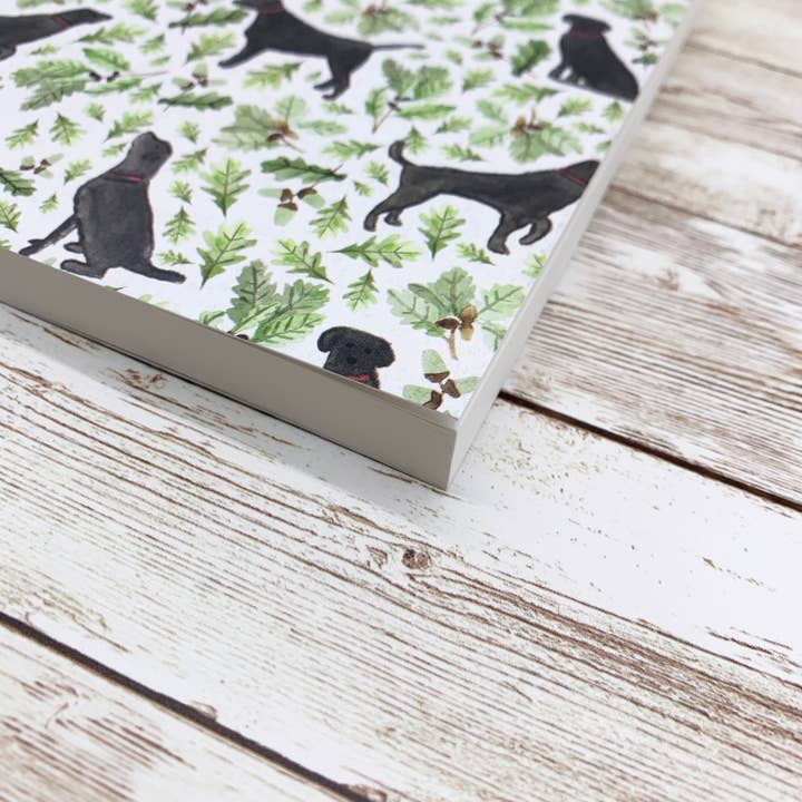Samantha Hall Designs – Großhandel Notizbücher – Schwarzes Labrador A5 liniertes Notizbuch2