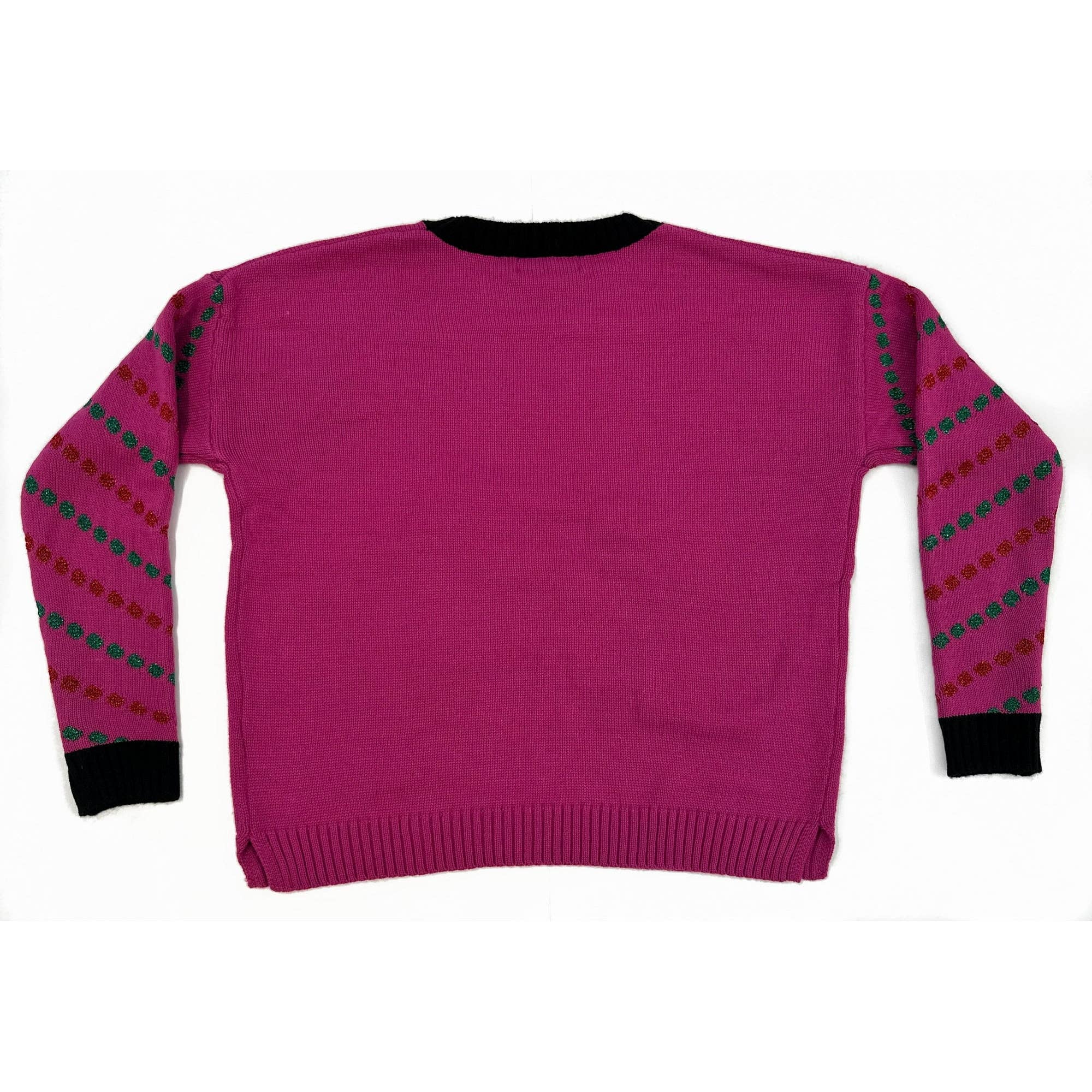 Pink Combo ABW30-B Women's Dancing Santa & Rudolph Ugly Christmas Swtr for wholesale on Faire5