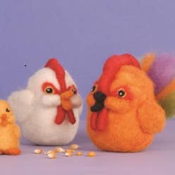 Chicken Needle Felting Kit for wholesale by Nola Fiber Creations