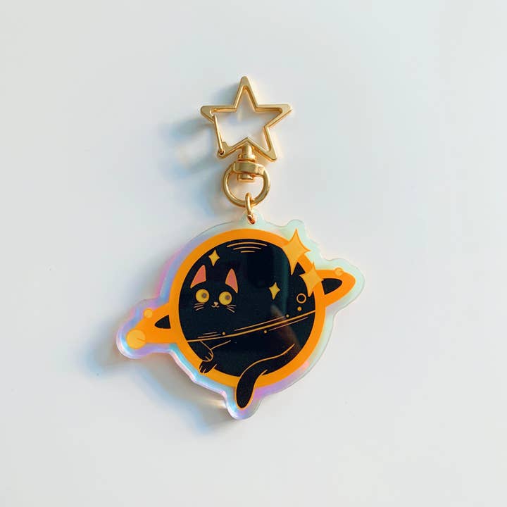 HolyGuacamolly - Wholesale Keychain - Women's - Original Design The Void Black Cat Keychain1