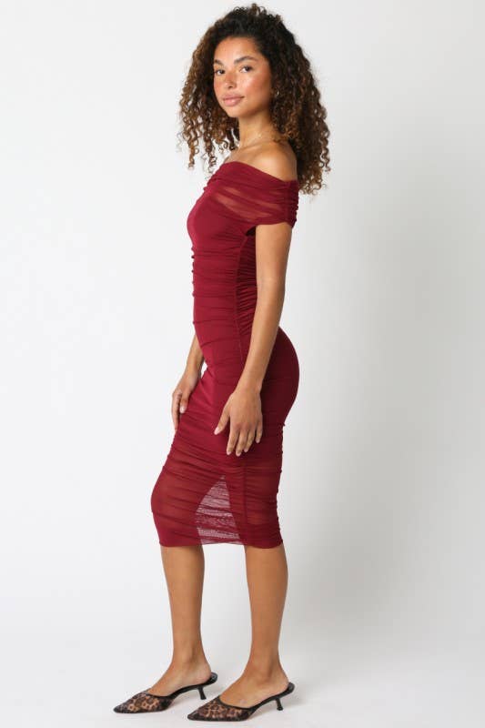 Olivaceous – Engroshandel Kjole - Dame – Miya Mesh Kjole6