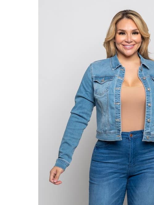 Curve Market - Wholesale Denim Jacket - Women's - PLUS SIZE DENIM JACKET3