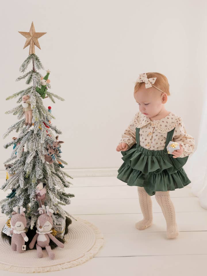 OLIVE & CRADLE - Wholesale Dress Set - Baby - baby girls Holiday Christmas dressy Outfit| Pepper 3pc set