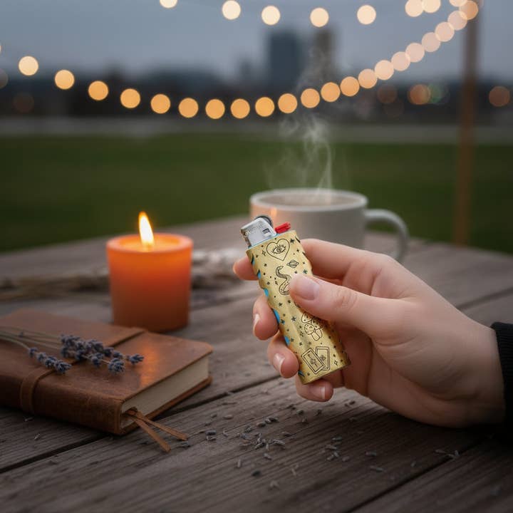 The Retrograde Shop - Wholesale Lighter - Celestial Magic Ritual Brass Lighter Case4