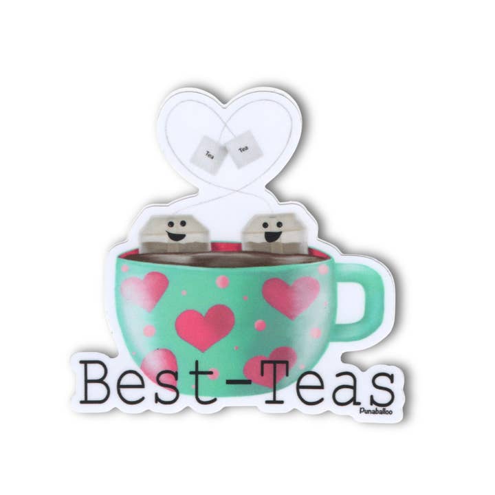 Best-Teas Sticker – 3" Vinyl Pun Sticker, Waterproof & Matte for wholesale by Punaballoo