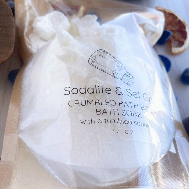 Rage Gems & Jewelry - Wholesale Bath soak/milk - Sodalite & Sel Gris Crumbled Bath Bomb Bath Soak4