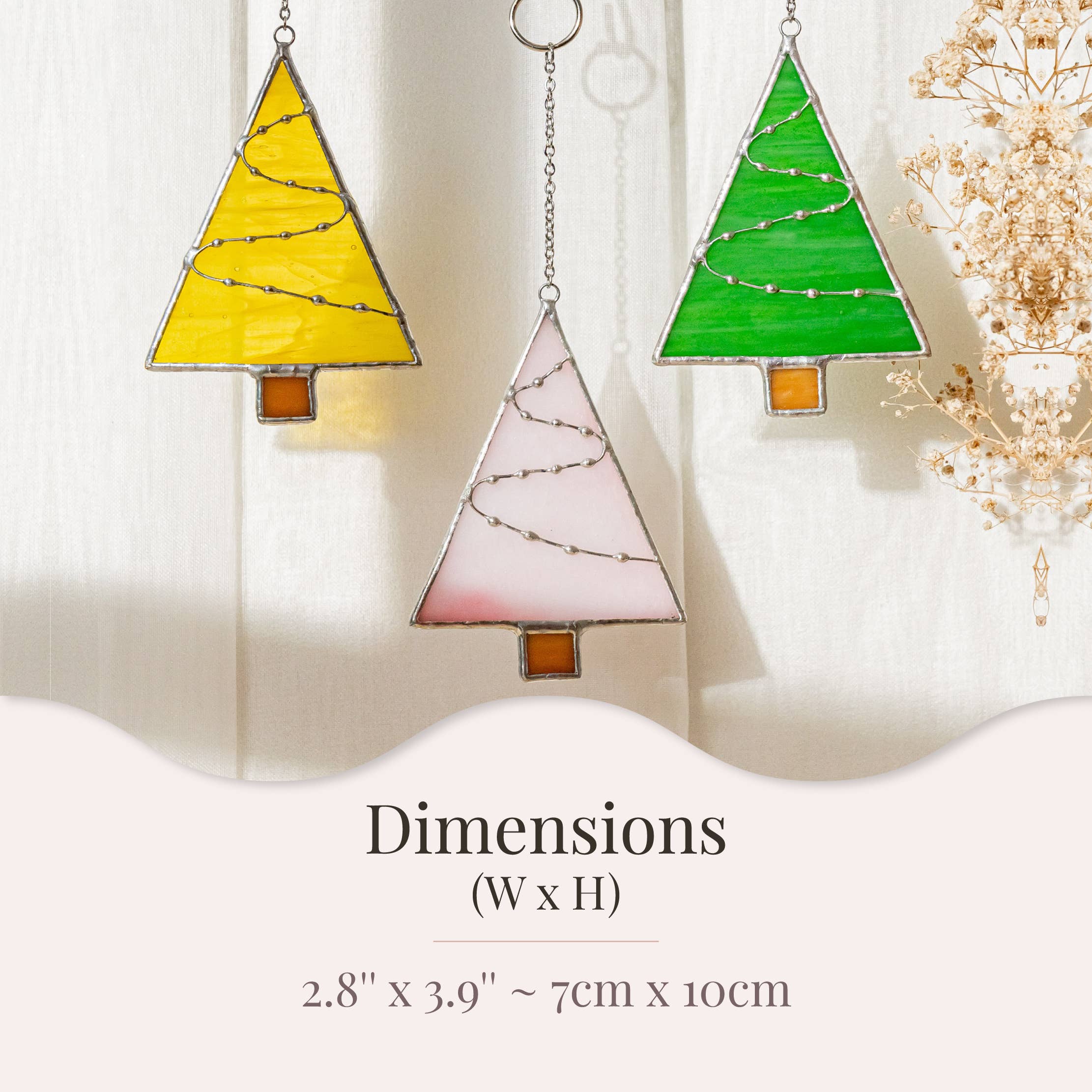 MondoBellissimo - Vente Attrape-soleil - Ornements de sapin de Noël en vitrail pour décoration de fête F911