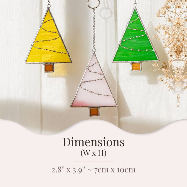 MondoBellissimo - Vente Attrape-soleil - Ornements de sapin de Noël en vitrail pour décoration de fête F911