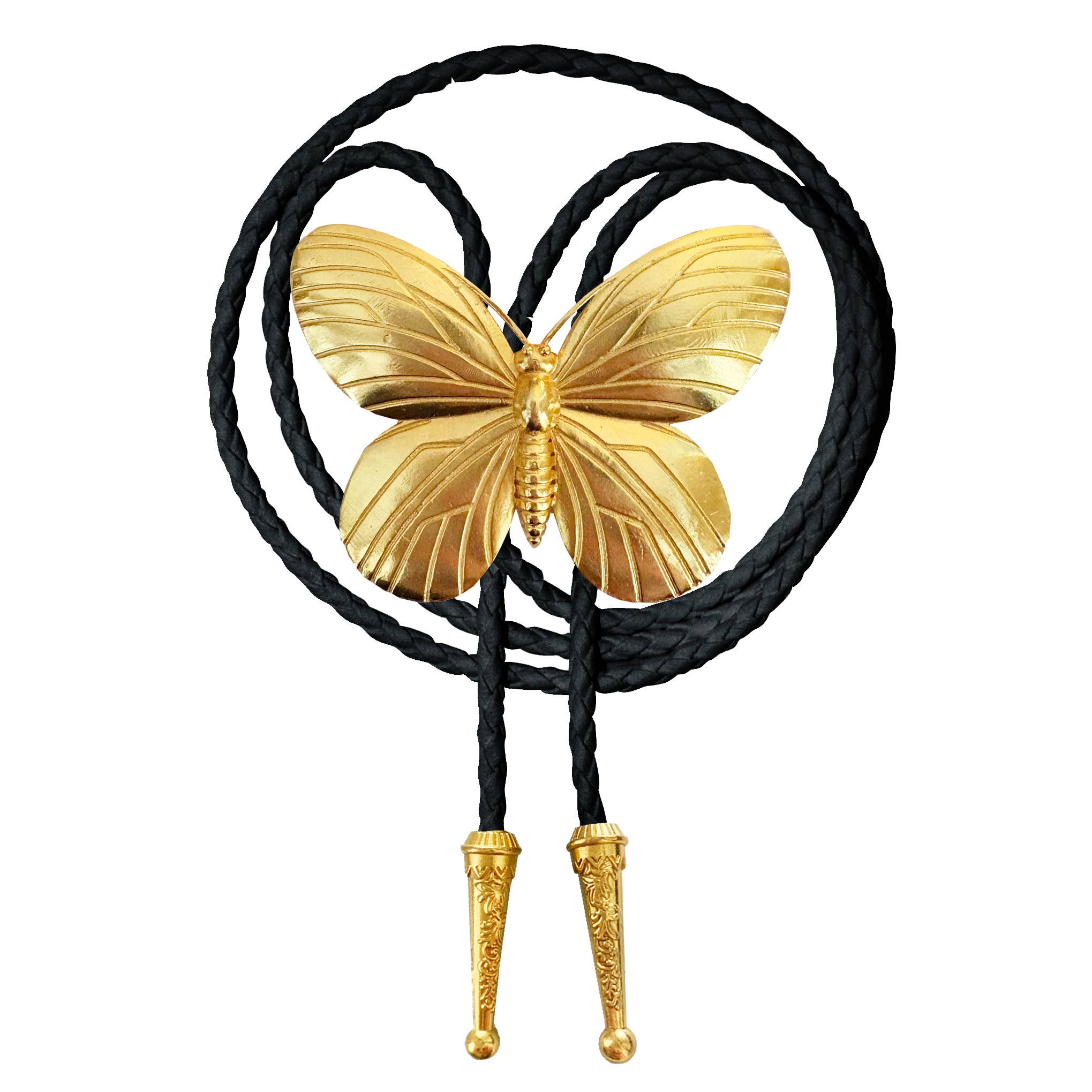 Daisy Del Sol – Großhandel Y- & Lasso-Halsketten – Goldener Schmetterling-Bolo-Tie2