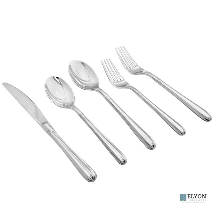Ensemble de Couverts Royal Column 20 Pièces Acier Inoxydable Forgé pour la vente par Elyon Tableware®