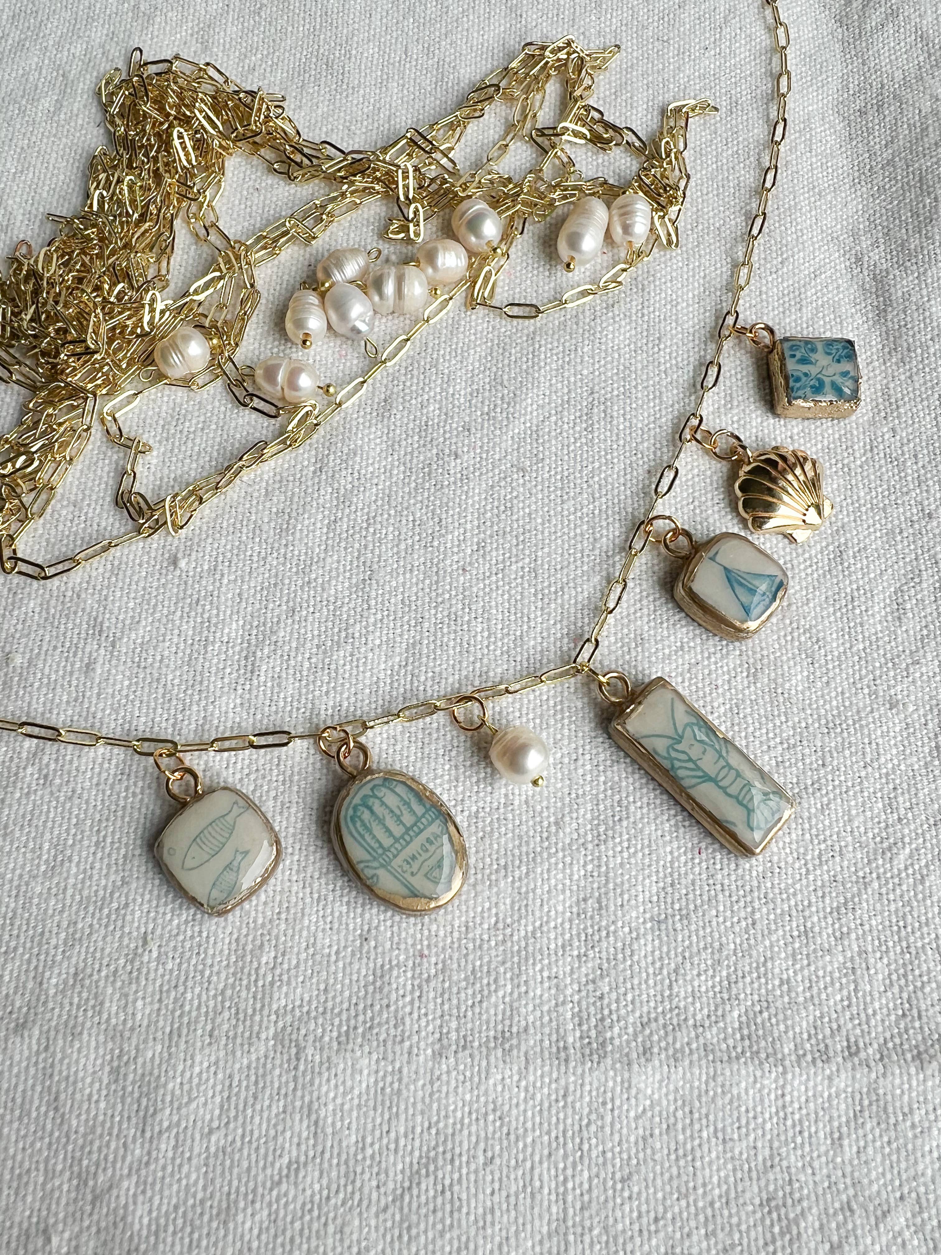 Morning Dew Designs - Vente Breloques/médailles personnalisées - Papiers de transfert à thème nautique conçus pour des breloques en argile polymère3