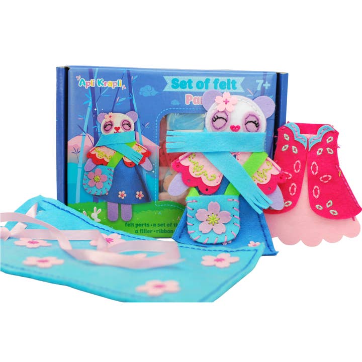APLI Krapli - APLI Krapli Sewyourself Felt Toy Kit Toy Panda Precut Felt Stuffing Thread & Safe Needle Ages 6+ for wholesale by Fainotoys
