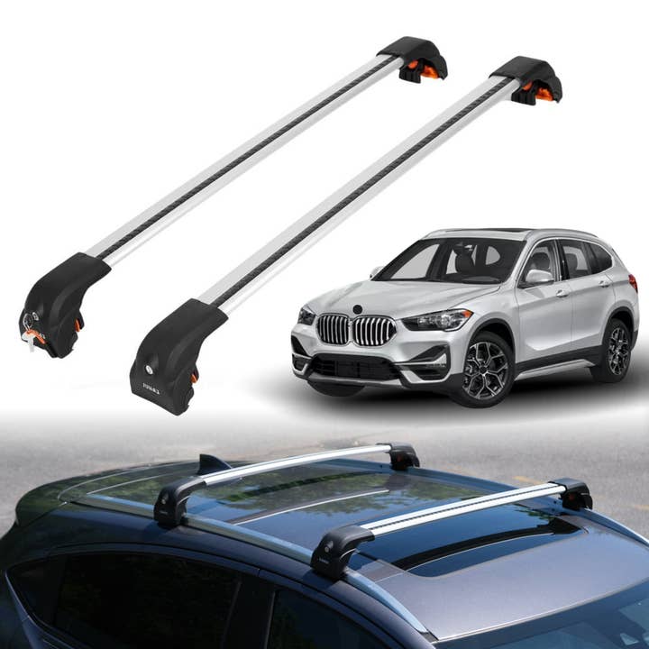 2PC Heavy Duty Roof Rack Crossbars for BMW X1 2016-2022 w/ Flush Rails for wholesale by Erkul Auto USA