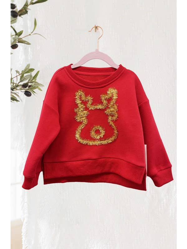 Oddi - Wholesale Sweatshirt - Kids - Kids Reindeer Oversized Pullover3