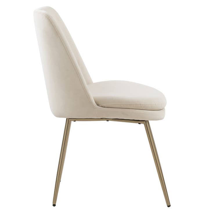 HOMYCASA DESIGN INC - Wholesale Chair - Modern Velvet Dining Chair- Gold Legs-Beige16
