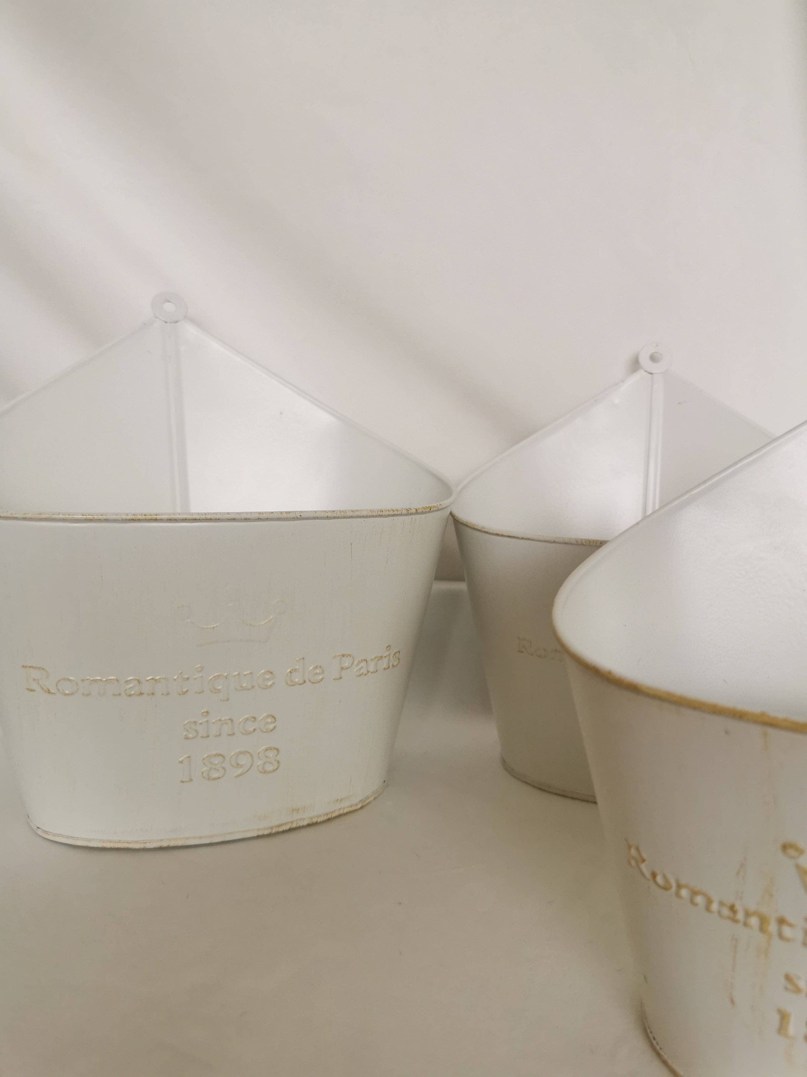 Casa Style - Wholesale Bucket/Pail - Irregular Shape Rustic Look Tin Bucket Set of 31