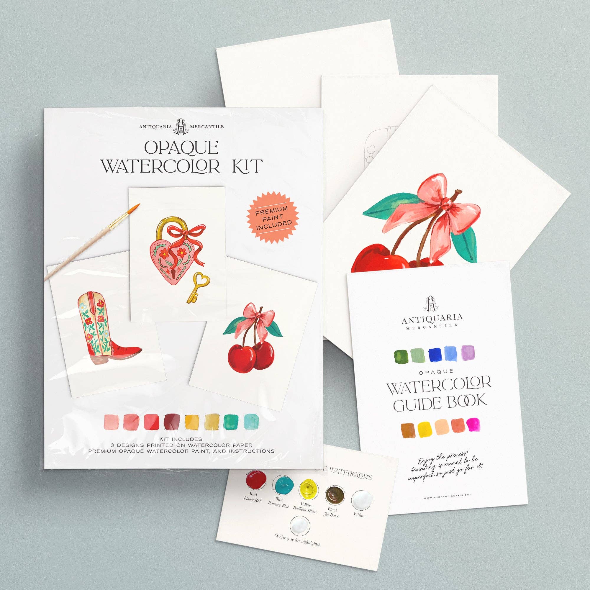 Antiquaria - Wholesale DIY Craft Kit - Antiquaria Watercolor Kit: Love Bomb1
