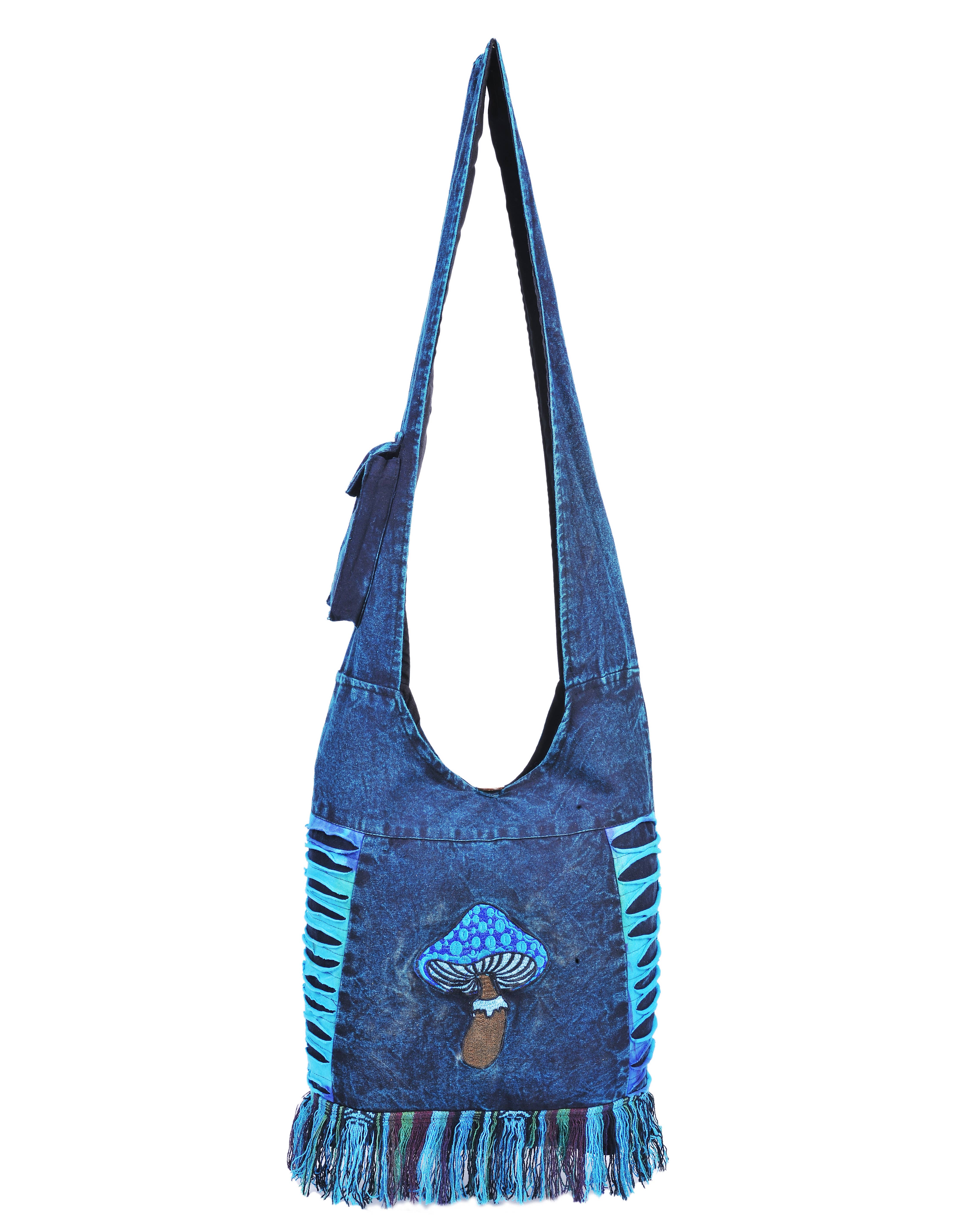The Collection Royal / Royal Handicrafts - Vendita all'ingrosso Borsa a tracolla - Donna - Borsa Hobo a tracolla Hippie Boho ricamata a forma di fungo in cotone7