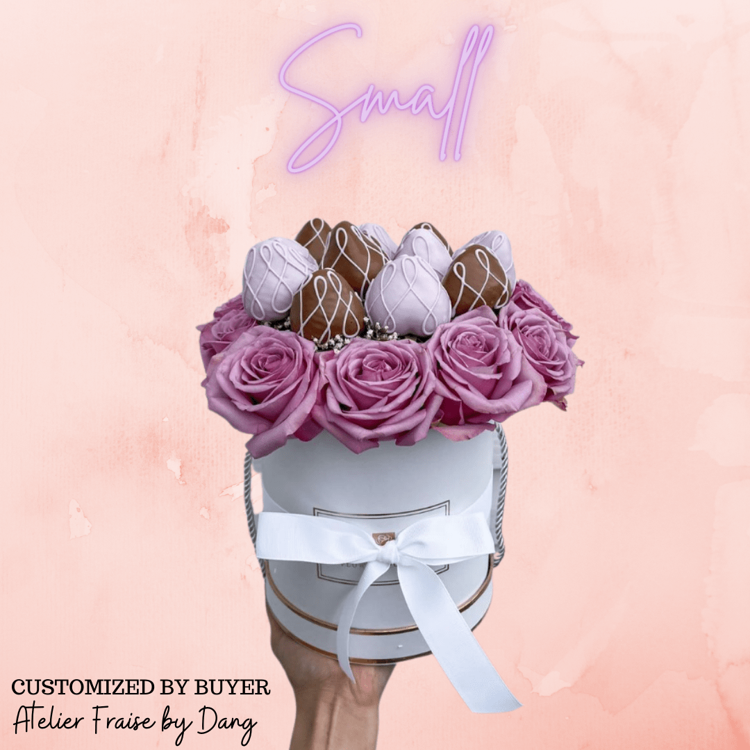 Elegant Design Supply – wholesale Presentbox – Rund blomsterbox i hattmodell «Flowers for You»25