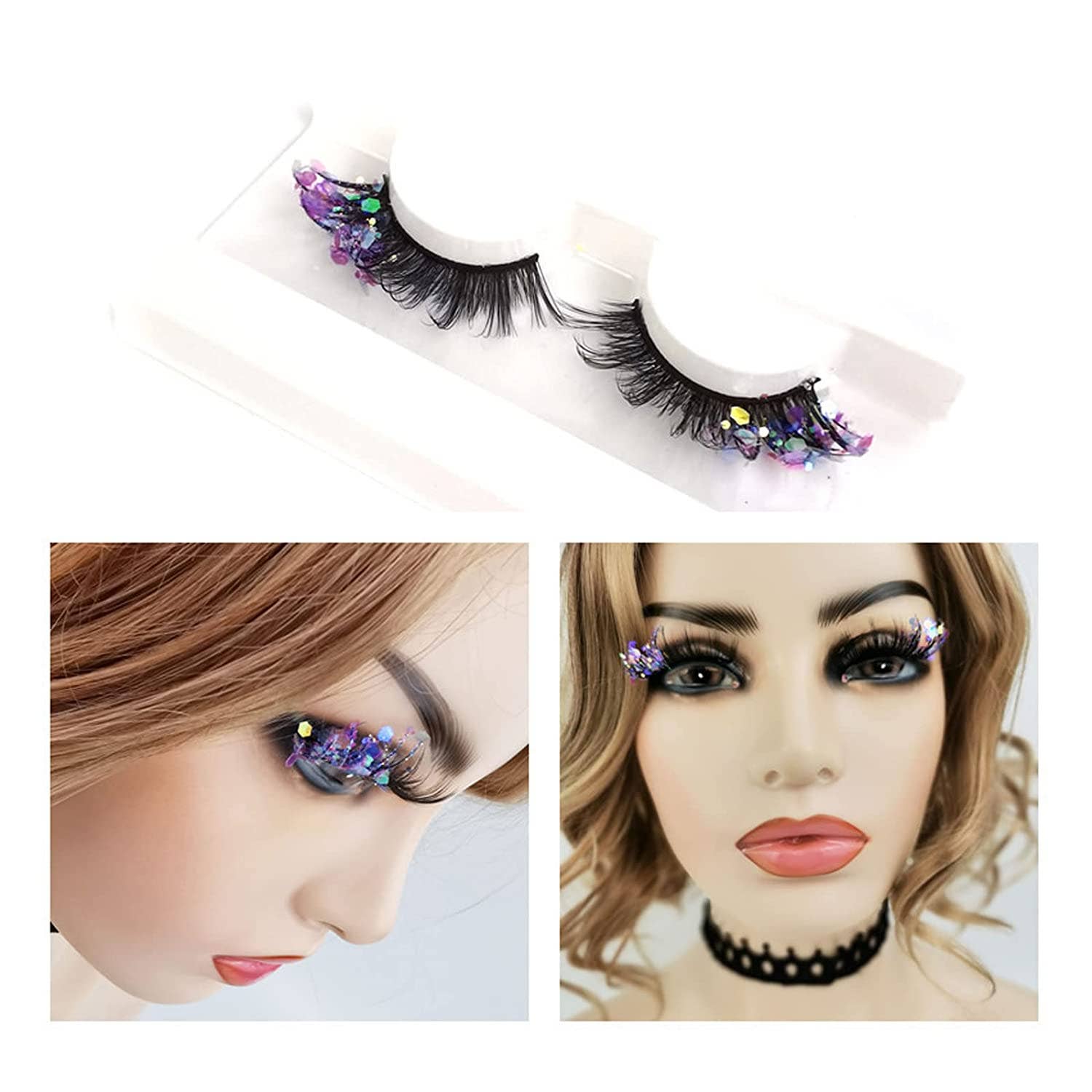 SugarQuoteMeNot LLC - Wholesale False/Fake Eyelashes - Glam Glow-in-the-Dark & Luminous Glitter Glam Eyelashes27