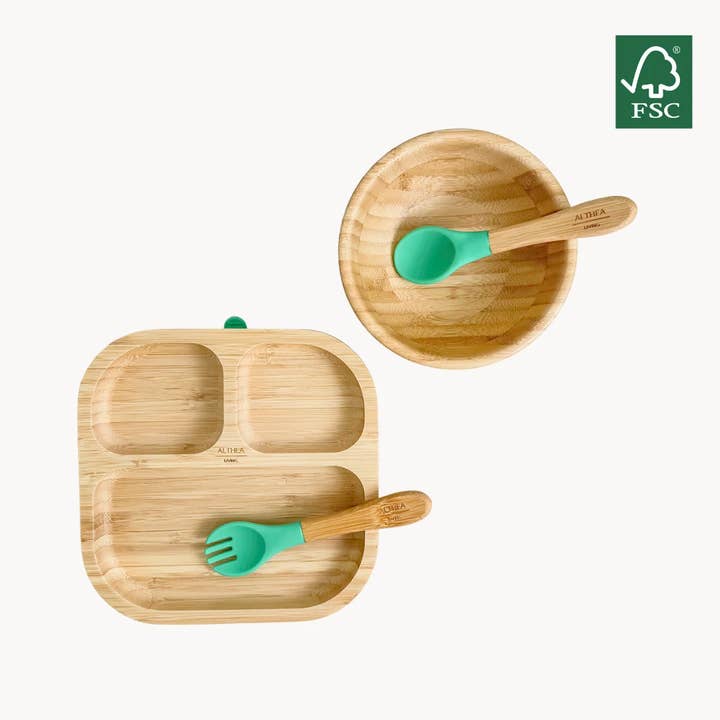 Althea Living – wholesale Servisset – Barn och baby – Naturlig bambuservis - 4 delar