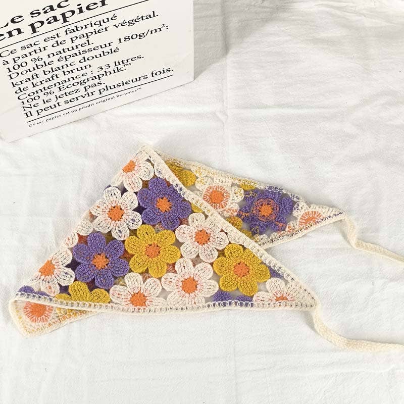 MKS America - Wholesale Bandana - Women's - Cherry Strawberry Floral checkered Crochet Bandana -56colors25