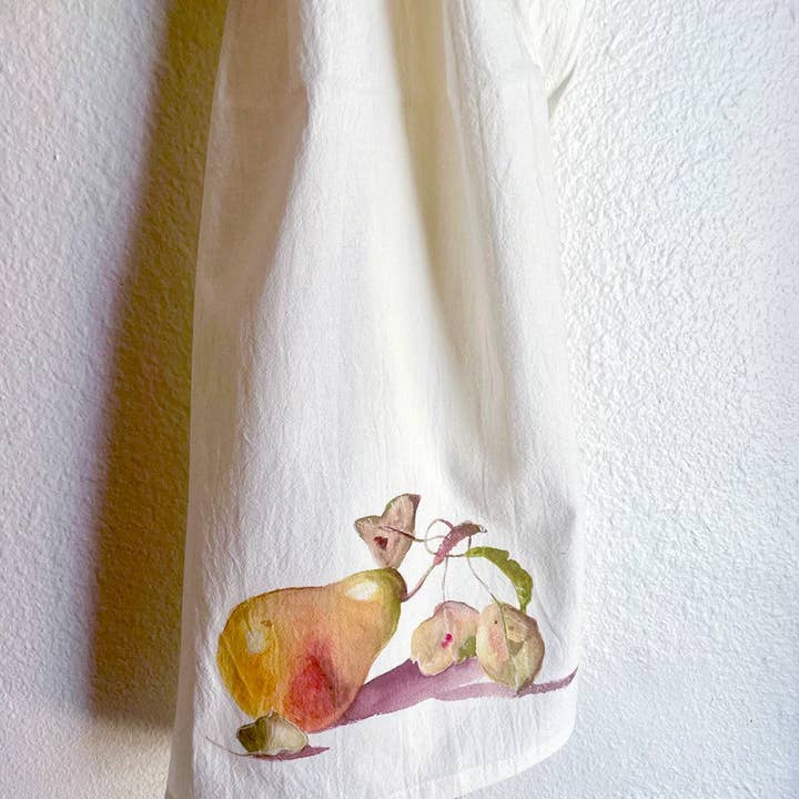 Pear Tea Towel for wholesale by Teresa Sheeley Studios