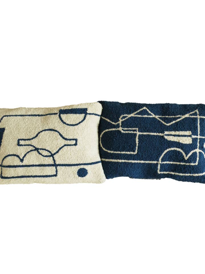 Paar handgetuftete Kissenbezüge 40x60 cm für den Großhandel von ito