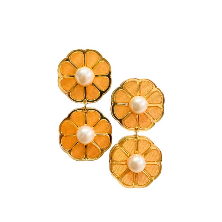 BOHEMIAN GEMME - Vendita all'ingrosso Orecchini pendenti - Orecchini pendenti primaverili a forma di fiore di mango